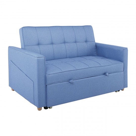 SYMBOL  Καναπές - Κρεβάτι Σαλονιού - Καθιστικού, 2Θέσιος Ύφασμα Μπλε  142x93x90-Κρεβάτι 120x175x46cm