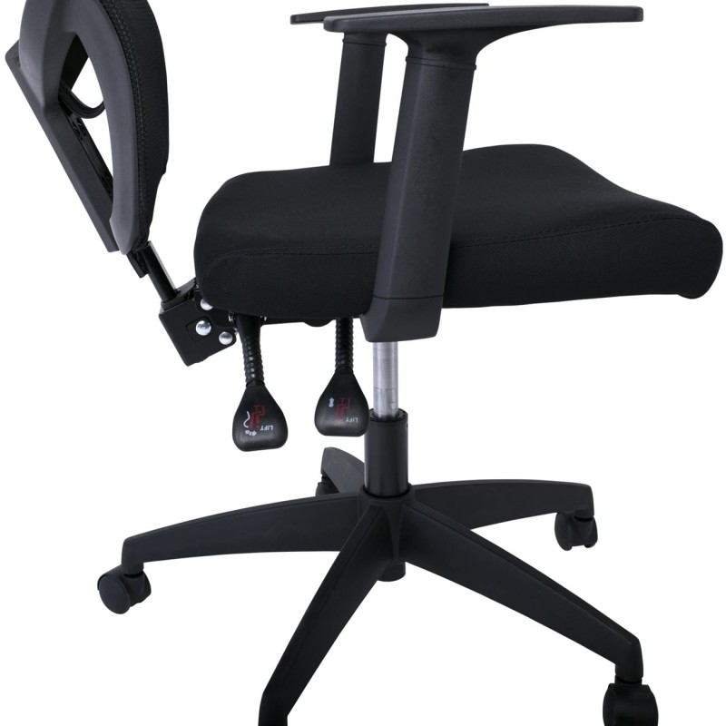 BF2910 Πολυθρόνα Γραφείου Μαύρο Mesh - Ύφασμα Μαύρο 61x58x91/101cm