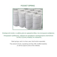 ΣΤΡΩΜΑ Ανώστρωμα Αφαιρούμενο Pocket Spring Διπλής Όψης (2) 140x190x21cm