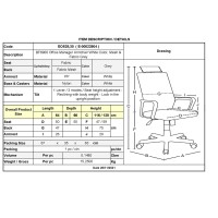 BF8900 Πολυθρόνα Γραφείου Διευθυντή, Άσπρο - Γκρι, Mesh Γκρι, Ύφασμα Γκρι 64x66x116/128cm
