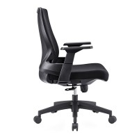 BF8950 Πολυθρόνα Γραφείου Mesh Μαύρο, Ύφασμα Μαύρο 64x64x98/110cm