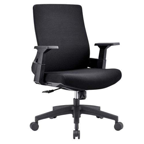 BF8950 Πολυθρόνα Γραφείου Mesh Μαύρο, Ύφασμα Μαύρο 64x64x98/110cm