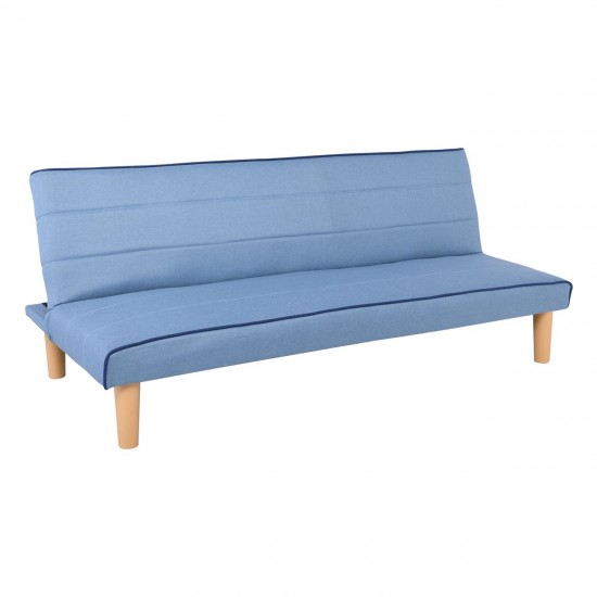 BIZ Καναπές - Κρεβάτι Σαλονιού Καθιστικού, Ύφασμα Ανοιχτό Μπλε  167x75x70cm /Κρεβάτι 167x87x32