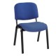 SIGMA Καρέκλα Στοιβαζόμενη Γραφείου Επισκέπτη, Μέταλλο Βαφή Μαύρο, Ύφασμα Μπλε  55x60x79cm / Σωλ.35x16/1mm