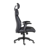BF8300 Πολυθρόνα Γραφείου Διευθυντή, Microfiber Μαύρο PU Μαύρο 64x72x122/130cm