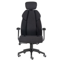 BF8300 Πολυθρόνα Γραφείου Διευθυντή, Microfiber Μαύρο PU Μαύρο 64x72x122/130cm
