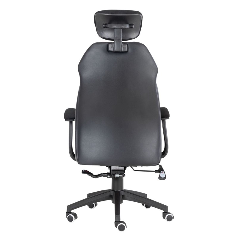 BF8300 Πολυθρόνα Γραφείου Διευθυντή, Microfiber Μαύρο PU Μαύρο 64x72x122/130cm