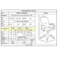 BF2985 Πολυθρόνα Γραφείου Διευθυντή, Άσπρο - Mesh Μαύρο 60x66x111/121cm