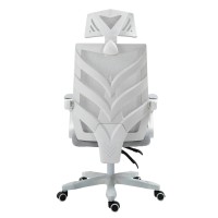 BF2985 Πολυθρόνα Γραφείου Διευθυντή, Άσπρο - Mesh Γκρι 60x66x111/121cm