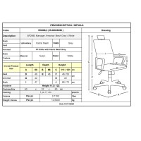 BF2985 Πολυθρόνα Γραφείου Διευθυντή, Άσπρο - Mesh Γκρι 60x66x111/121cm
