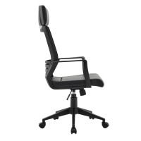 BF2500 Πολυθρόνα Γραφείου Διευθυντή Mesh Μαύρο - Pu Μαύρο 58x62x116/126cm