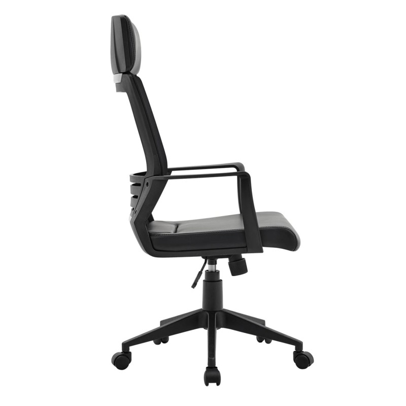 BF2500 Πολυθρόνα Γραφείου Διευθυντή Mesh Μαύρο - Pu Μαύρο 58x62x116/126cm