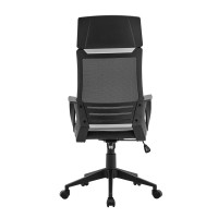 BF2500 Πολυθρόνα Γραφείου Διευθυντή Mesh Μαύρο - Pu Μαύρο 58x62x116/126cm