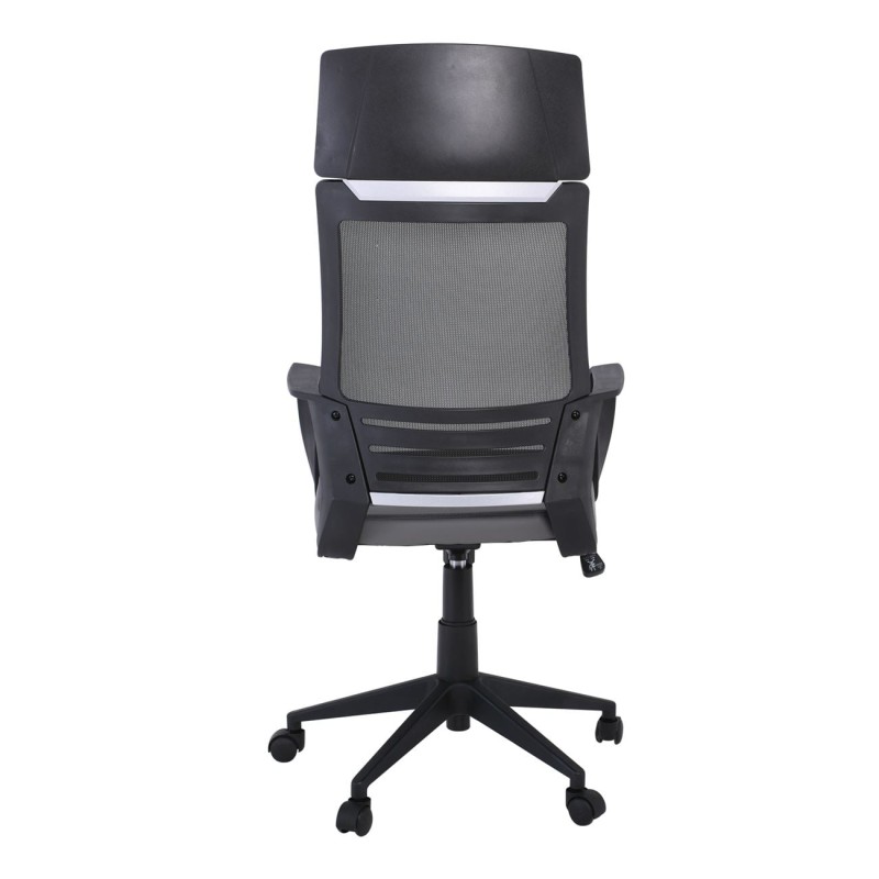 BF2500 Πολυθρόνα Γραφείου Διευθυντή Mesh Μαύρο - Pu Γκρι 58x62x116/126cm