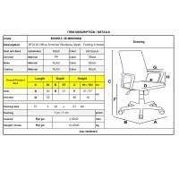 BF2130 Πολυθρόνα Γραφείου Ανακλινόμενα Μπράτσα - Mesh Μπορντώ 61x57x91/101cm