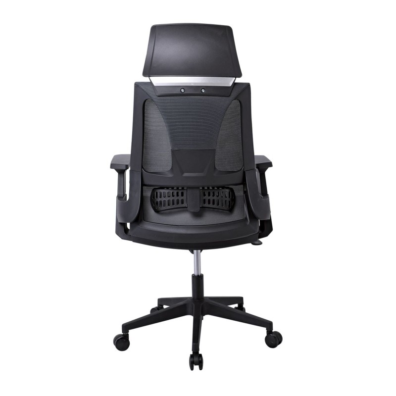 BF8750 Πολυθρόνα Γραφείου Διευθυντή, Mesh Μαύρο, Ύφασμα Μαύρο 65x64x117/127cm