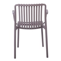 MODA Πολυθρόνα-Pro Στοιβαζόμενη, PP-UV Protection Απόχρωση Mocha 57x58x80cm
