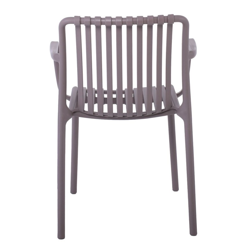 MODA Πολυθρόνα-Pro Στοιβαζόμενη, PP-UV Protection Απόχρωση Mocha 57x58x80cm