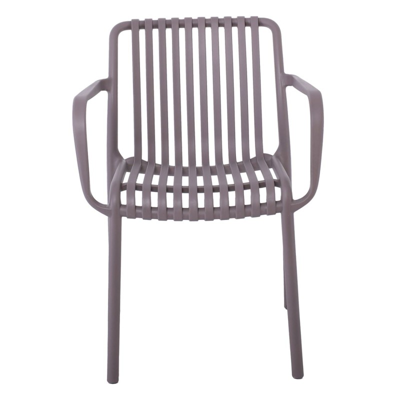 MODA Πολυθρόνα-Pro Στοιβαζόμενη, PP-UV Protection Απόχρωση Mocha 57x58x80cm