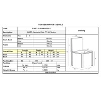 MODA Καρέκλα-Pro Στοιβαζόμενη PP - UV Protection, Απόχρωση Mocha 48x57x80cm