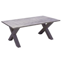 ALLEY Τραπέζι Dining Κήπου-Βεράντας ALU Grey 220x94x72cm