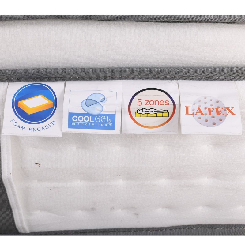 ΣΤΡΩΜΑ Pocket Spring 5-Zone Gel Memory Foam + Latex, Μονής Όψης (2) 160x200x(34/32)cm