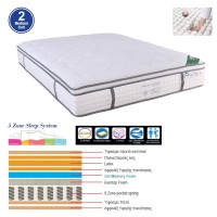 ΣΤΡΩΜΑ Pocket Spring 5-Zone Gel Memory Foam + Latex, Μονής Όψης (2) 160x200x(34/32)cm