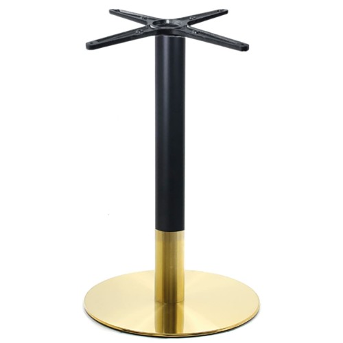Σετ2ΤεμRIVA Βάση Τραπεζιού Gold Inox #201 - Black / 11,70 Kg Φ45 H.72cm