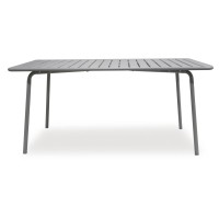 BRIO Slat Τραπέζι-Pro Κήπου - Βεράντας, Μέταλλο Βαφή Cool Grey 4C 160x90x73cm