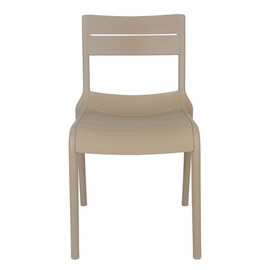 SERENA Καρέκλα, Στοιβαζόμενη PP - UV Cappuccino 51x56x82cm