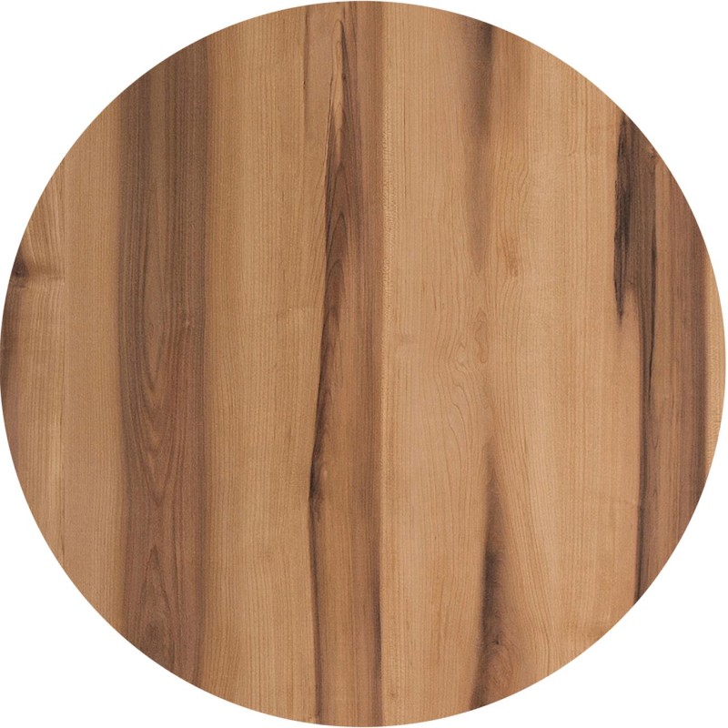 Σετ2ΤεμHPL (High Pressure Laminated) Επιφάνεια Τραπεζιού Απόχρωση Rosewood, UV Φ70cm/12mm