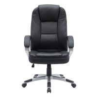 BF6950W Πολυθρόνα Γραφείου Διευθυντή, Pu Μαύρο 68x75x112/122cm