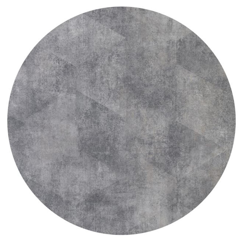 Σετ2ΤεμHPL (High Pressure Laminated) Επιφάνεια Τραπεζιού Απόχρωση Cement, UV Φ70cm/12mm