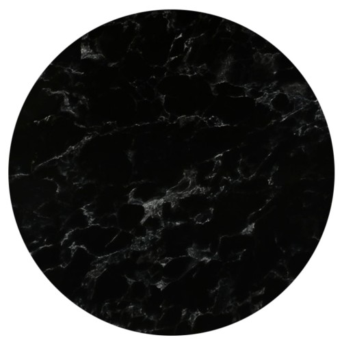 Σετ2ΤεμHPL (High Pressure Laminated) Επιφάνεια Τραπεζιού Απόχρωση Black Marble, UV Φ70cm/12mm