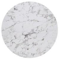 HPL (High Pressure Laminated) Επιφάνεια Τραπεζιού Απόχρωση White Marble, UV Φ120cm/12mm