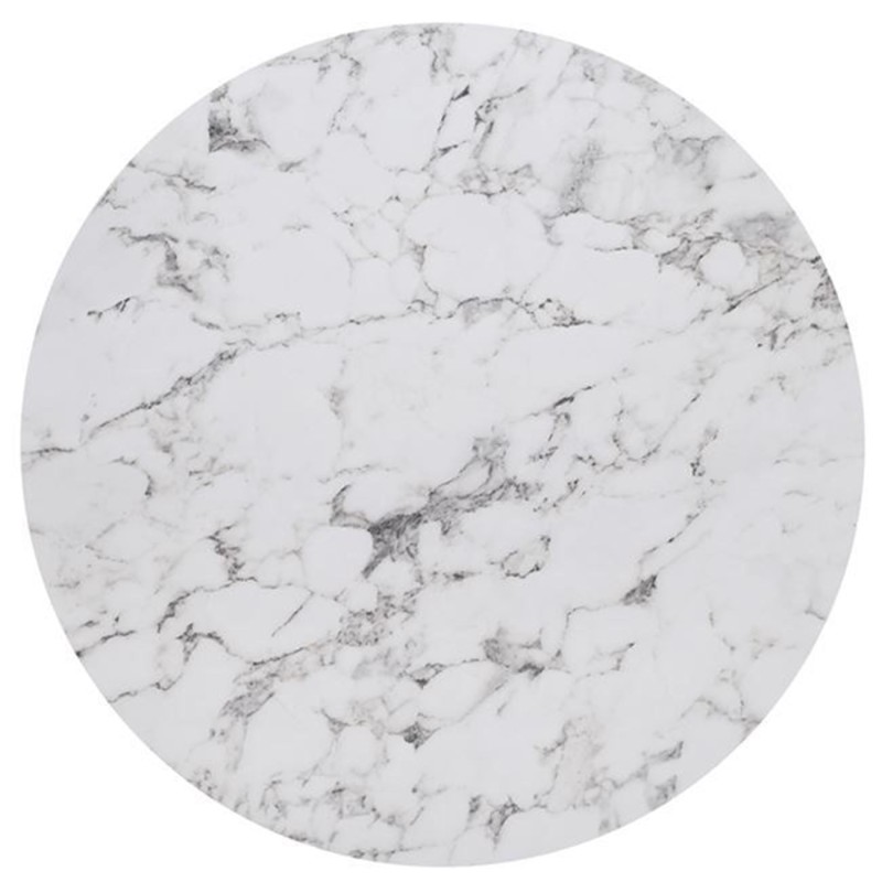 HPL (High Pressure Laminated) Επιφάνεια Τραπεζιού Απόχρωση White Marble, UV Φ120cm/12mm