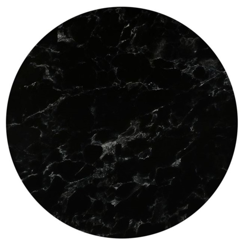 HPL (High Pressure Laminated) Επιφάνεια Τραπεζιού Απόχρωση Black Marble, UV Φ120cm/12mm