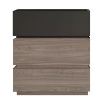 VANITY Κομοδίνο 3 Συρτάρια Αποχρώσεων Sonoma Oak & Grey, με Αποσπώμενα χρωματικά Μέρη 60x40x66cm