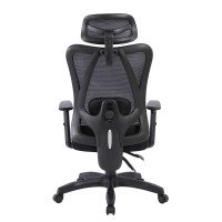BF3750 Πολυθρόνα Γραφείου Διευθυντή, Mesh Μαύρο, Μπράτσα up-down 68x68x116/126cm