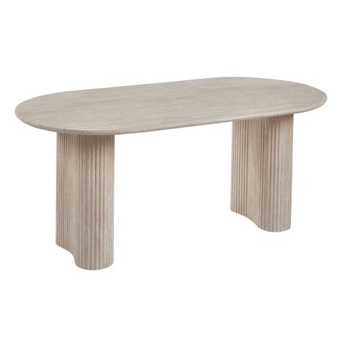DIAZ Τραπέζι Τραπεζαρίας, ΜDF Απόχρωση Natural Stone 180x90x76cm