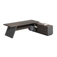 MASTER Γραφείο Δεξιά Γωνία, Απόχρωση Grey Walnut 180x90x75/180x50x62cm