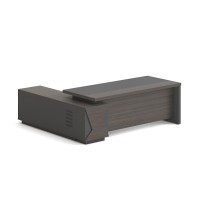 VIP Γραφείο Δεξιά Γωνία, Απόχρωση Grey Walnut 180x90x75/180x50x62 cm