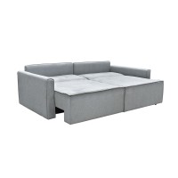 LIDRA Καναπές – Κρεβάτι 3Θέσιος, Ύφασμα Γκρι Sofa:220x110x90 Bed:137x196cm