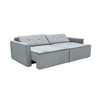LIDRA Καναπές – Κρεβάτι 3Θέσιος, Ύφασμα Γκρι Sofa:220x110x90 Bed:137x196cm