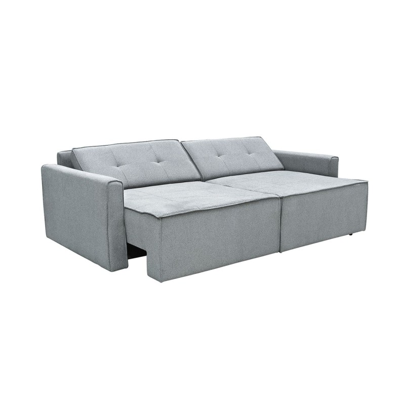 LIDRA Καναπές – Κρεβάτι 3Θέσιος, Ύφασμα Γκρι Sofa:220x110x90 Bed:137x196cm