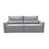 LIDRA Καναπές – Κρεβάτι 3Θέσιος, Ύφασμα Γκρι Sofa:220x110x90 Bed:137x196cm