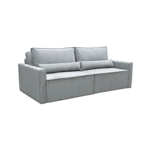 LIDRA Καναπές – Κρεβάτι 3Θέσιος, Ύφασμα Γκρι Sofa:220x110x90 Bed:137x196cm