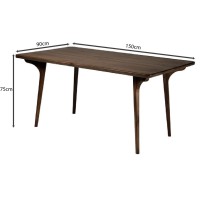 AVERY Τραπέζι Τραπεζαρίας, Απόχρωση Καρυδί 150x90x75cm