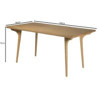 AVERY Τραπέζι Τραπεζαρίας, Απόχρωση Φυσικό 150x90x75cm