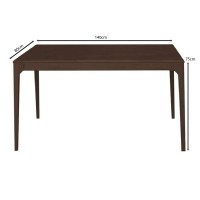 CARTER Τραπέζι Τραπεζαρίας, Απόχρωση Καρυδί 140x80x75cm